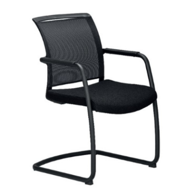 Passport Sleighbase Visitors Chair – Black