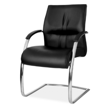 Salvador Executive Chrome Sleigh Visitors Chair